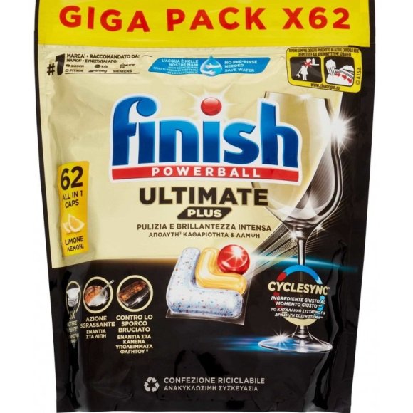 FINISH TABS ULTIMATE PLUS LEMON - 62 CAPS