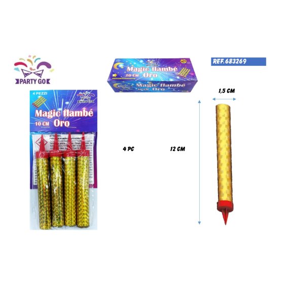 CANDELINA SCINTILLANTE MAGIC - 4 PEZZI