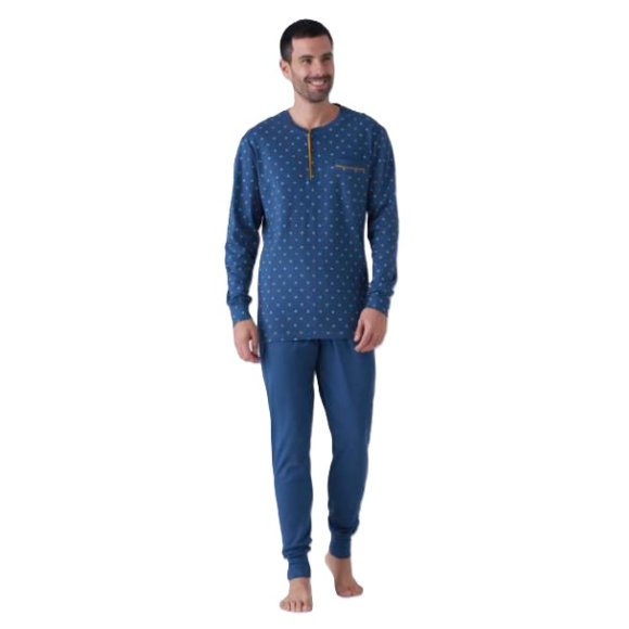 KAREL - PIGIAMA UOMO IN CALDO COTONE COD. KF7104PLU