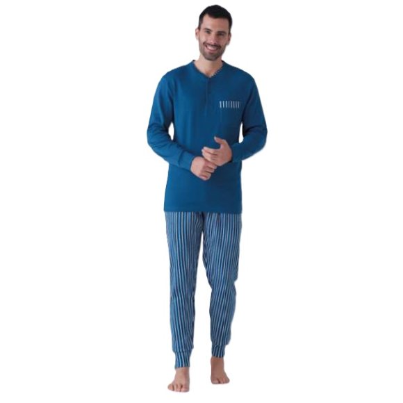 KAREL - PIGIAMA UOMO IN CALDO COTONE COD.KF7125PLU