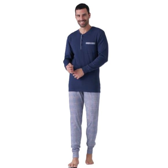 KAREL - PIGIAMA UOMO IN CALDO COTONE COD.KF7128PLU