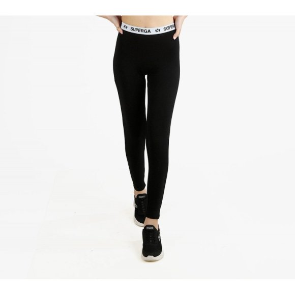 SUPERGA - LEGGINGS DONNA ELASTICO COD.SUD762 - NERO
