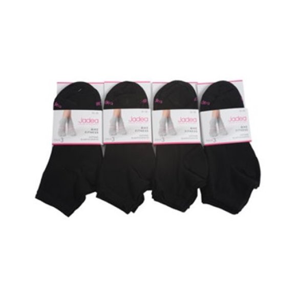 JADEA - 3 PEZZI CALZINI BIKE DONNA COD.JB786 - NERO