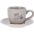 SERVIZIO CAFFE IN CERAMICA PER 2 PERSONE - 2 COLORI ASSORTITI