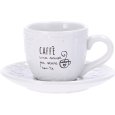 SERVIZIO CAFFE IN CERAMICA PER 2 PERSONE - 2 COLORI ASSORTITI