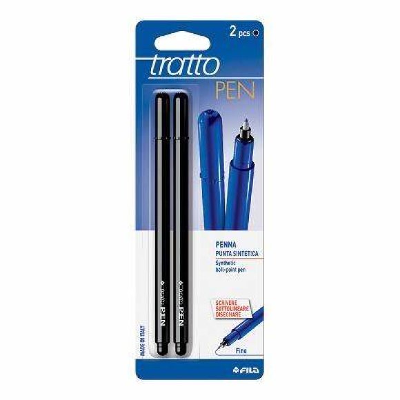 TRATTO PEN METAL 2PZ NERO 030803