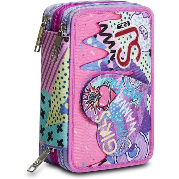 ASTUCCIO 3 ZIP GANG HAVE FUN GIRL