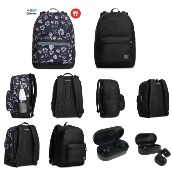 ZAINO REVERSIBILE C/CUFFIE HIBIS