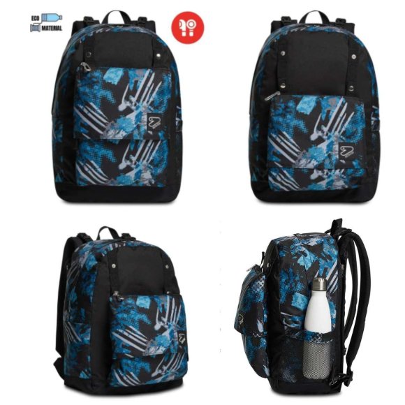 ZAINO REVERSIBILE C/CUFFIE GREENISH