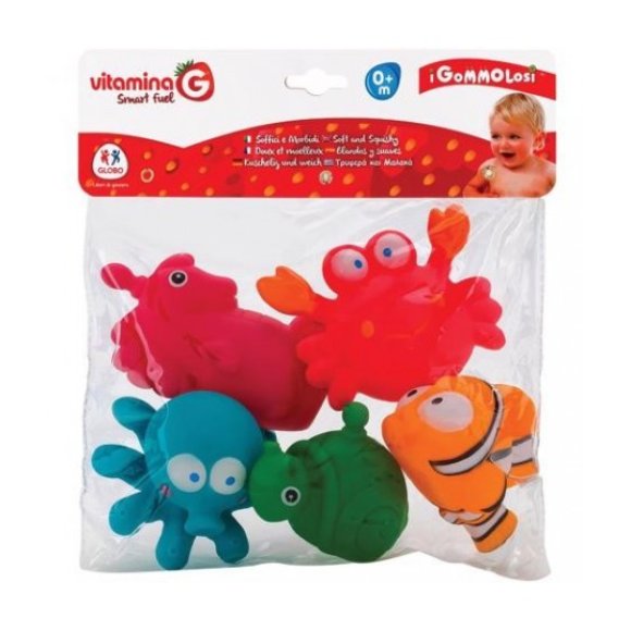 GOMMOLOSI*ANIMALI MARINI 5 PEZZI