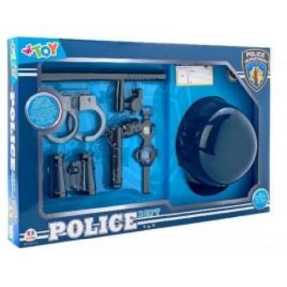 SET GIOCO POLIZIA CON ELMETTO E