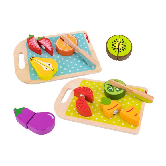 TAGLIERE C/VERDURE IN LEGNO 41688