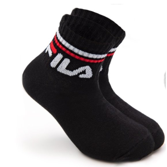 FILA CALZINO BIMBO ART.F8338 3 PEZZI QUARTER - NERO 