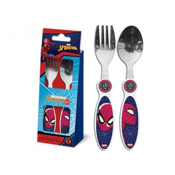 SPIDERMAN SET 2 POSATE ACCIAIO