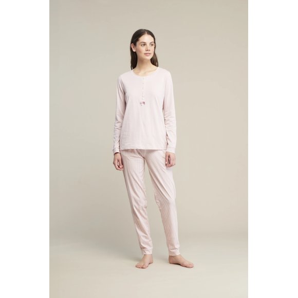 NOIDINOTTE - PIGIAMA DONNA IN COTONE COD.FA8546AB - ROSA