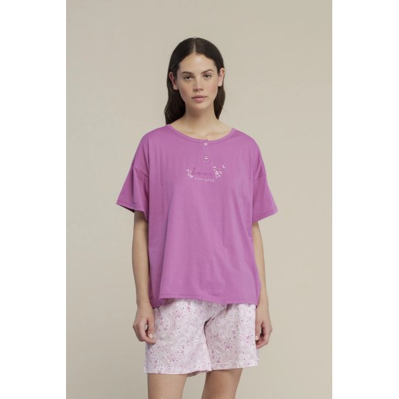 NOIDINOTTE - PIGIAMA DONNA IN COTONE COD.FA8586AB - ROSA
