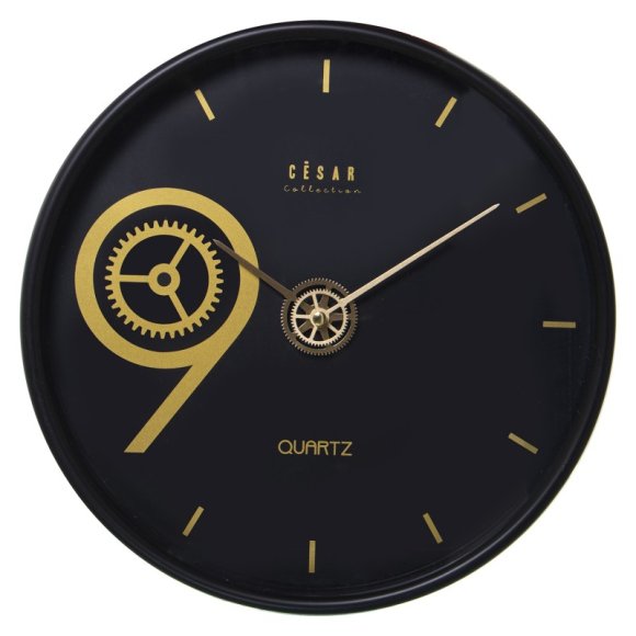 OROLOGIO DA PARETE NERO - ø 26 CM