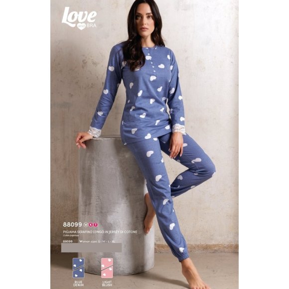 LOVE&BRA - PIGIAMA DONNA COD.88099 - COLORI ASSORTITI