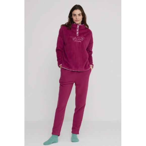 NOIDINOTTE - PIGIAMA DONNA IN ECOPELLICCIA COD.FA8947PB401 - VERDE SALVIA
