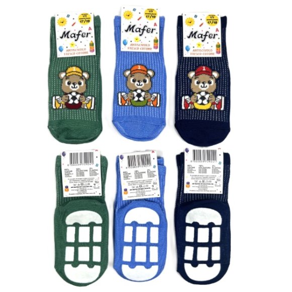 MAFER CALZINO ANTISCIVOLO BIMBO ART.BAN9049 - COLORI ASSORTITI 