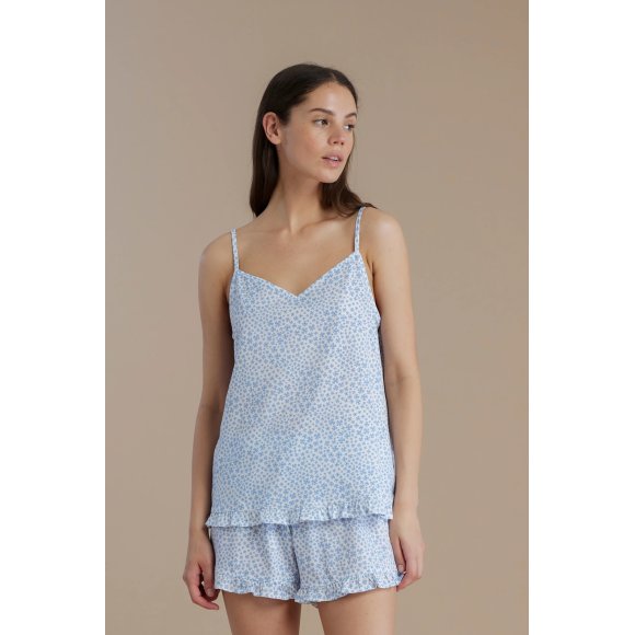 NOIDINOTTE - PIGIAMA DONNA IN COTONE COD.FA009155 - AZZURRO