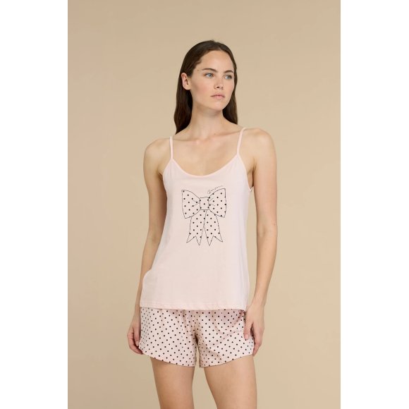 NOIDINOTTE - PIGIAMA DONNA COTONE COD.FA009163 - ROSA ​​​​​​​