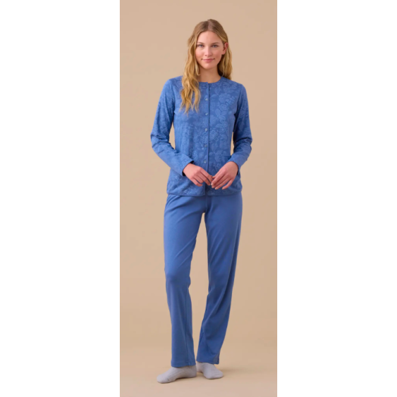 NOI DI NOTTE-Pigiama Donna Caldo Cotone Articolo Flory FA9270 