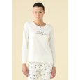 NOI DI NOTTE PIGIAMA DONNA MANICA LUNGA ART.FA009463 - PANNA
