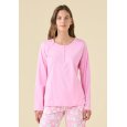 NOI DI NOTTE PIGIAMA DONNA MANICA LUNGA MODELLO FLORET ART.FA009471- COLORI ASSORTITI 