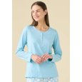 NOI DI NOTTE PIGIAMA DONNA MANICA LUNGA MODELLO FLORET ART.FA009471- COLORI ASSORTITI 