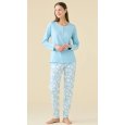 NOI DI NOTTE PIGIAMA DONNA MANICA LUNGA MODELLO FLORET ART.FA009471- COLORI ASSORTITI 