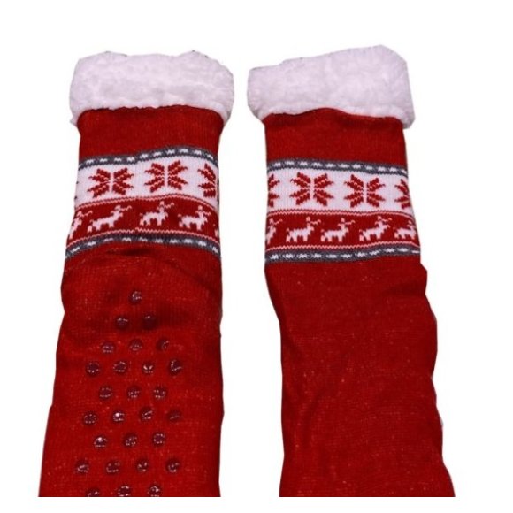 CALZINO DONNA ANTISCIVOLO TEMA NATALIZIO  ART.HS965 - FANTASIE ASSORTITE