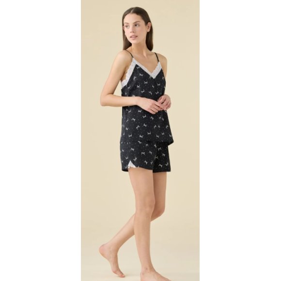 NOI DI NOTTE PIGIAMA DONNA CORTO BRETELLINA ART. FA009660- COLORI ASSORTITI 