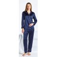 LAURA BIAGIOTTI - PIGIAMA DONNA APERTO MANICA LUNGA COD. 96842 - COLORI ASSORTITI