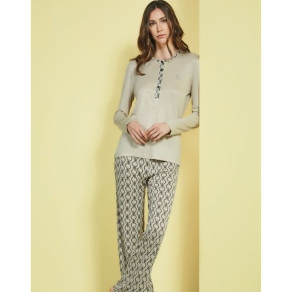 LAURA BIAGIOTTI PIGIAMA DONNA MANICA LUNGA IN VISCOSA ART.96927 - COLORI ASSORTITI 
