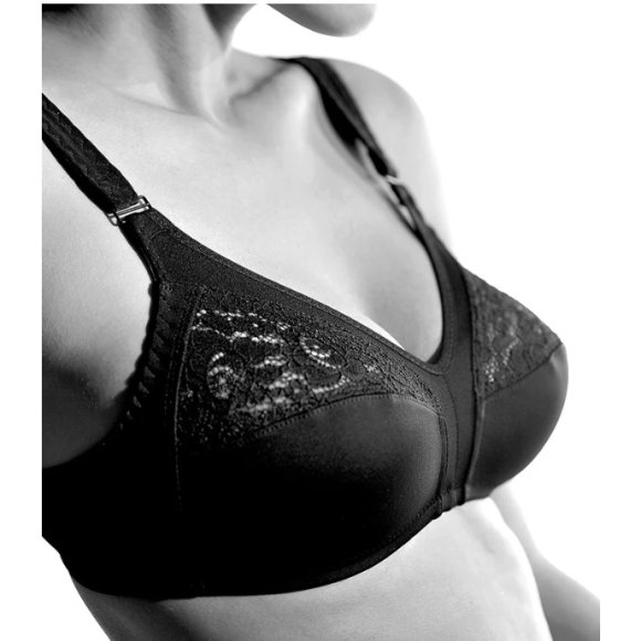 GIOS REGGISENO IN PIZZO ART.985 3/8 - NERO 