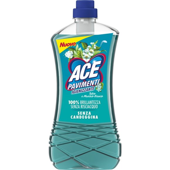 ACE Pavimenti Igienizzante Talco e Muschio Bianco 1L - Senza Risciacquo