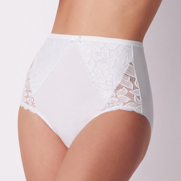 COTONELLA - SLIP DONNA COD.ADC90 CON PIZZO - BIANCO 