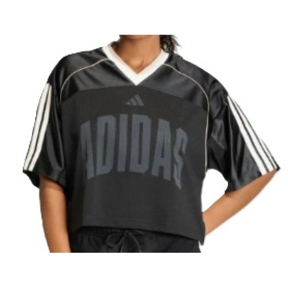 ADIDAS W STA SEAS TEE BLACK/CRLI/OWHITE T-SHIRT M/M MESH DONNA ADIDAS W STA SEAS TEE BLACK/CRLI/OWHITE T-SHIRT M/M MESH DONNA