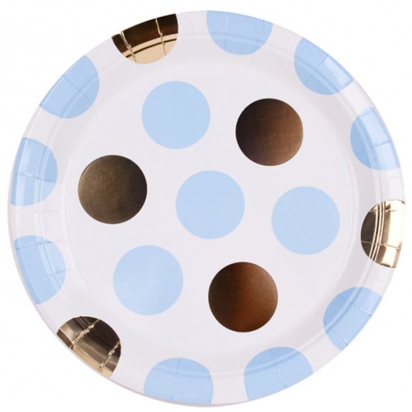 PIATTI PALLINE ORO E BLU - 18