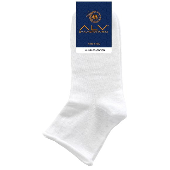 ALVIERO MARTINI - CALZINO DONNA "VICKY" COD.ALV3762 - BIANCO