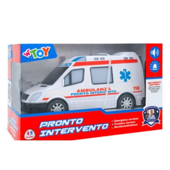 AMBULANZA MOVIMENTO MISTERO GLOBO 39416 - GIRA E VAI CON LUCI E SUONI
