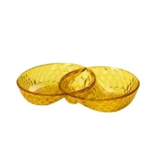 GUZZINI ANTIPASTIERA "VANITY" GIALLO - 29,5x18,8x5,2 CM