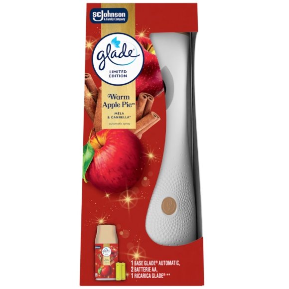 GLADE DEODORANTE AUTOMATICO SPRAY BASE+RIC.WARM  TORTA DI MELE 