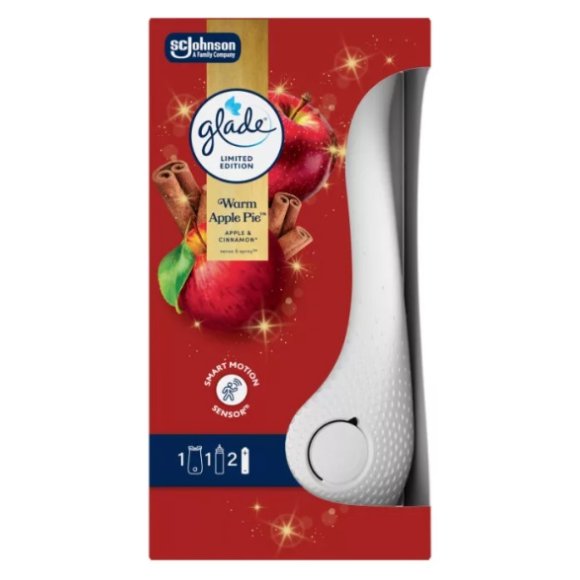 GLADE PET SENSE & SPRAY AUTOMATIC BASE + RICARICA APPLE PIE  18 ML 