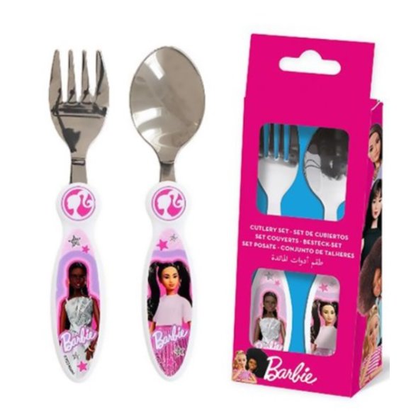 BARBIE SET 2 POSATE ACCIAIO ST15918