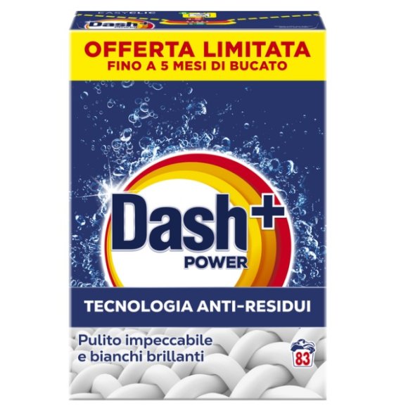DASH POWER DETERSIVO POLVERE BUCATO LAVATRICE FUSTO 83 MISURINI
