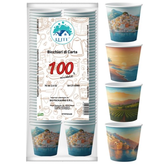 ELITE BICCHIERINO CAFFE DECORAZIONE PAESAGGI - 100 PEZZI ELITE BICCHIERINO CAFFE DECORAZIONE PAESAGGI - 100 PEZZI