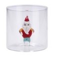 NATALE BICCHIERE VETRO E FIGURE IN 3D 