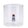  NATALE BICCHIERE VETRO E FIGURE IN 3D 